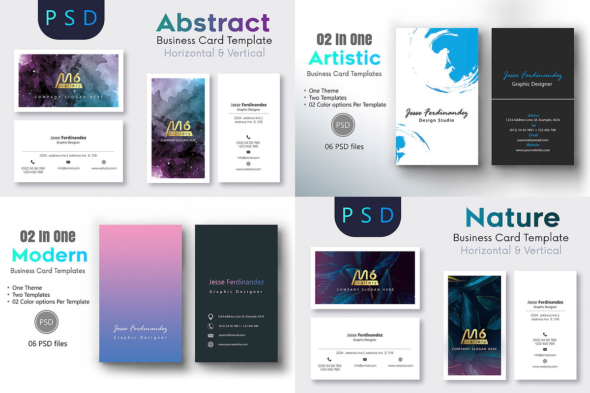 125 Business Card MEGA Bundle, a Business Card Template by M6 Gallery (Photo 6 of 33)