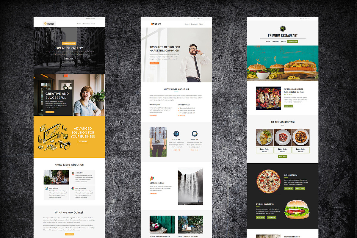 10 Email Newsletters Bundle, an Email Template by FourDinos (Photo 2 of 3)