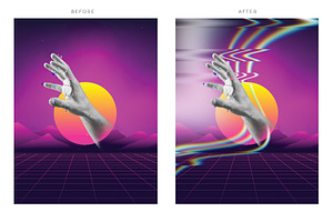 Vapor Wave Light Overlays Png