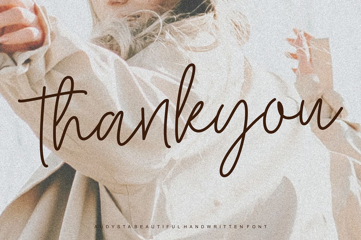 Audysta - Handwritten Font, a Handwritten Font by Keithzo (Photo 8 of 8)