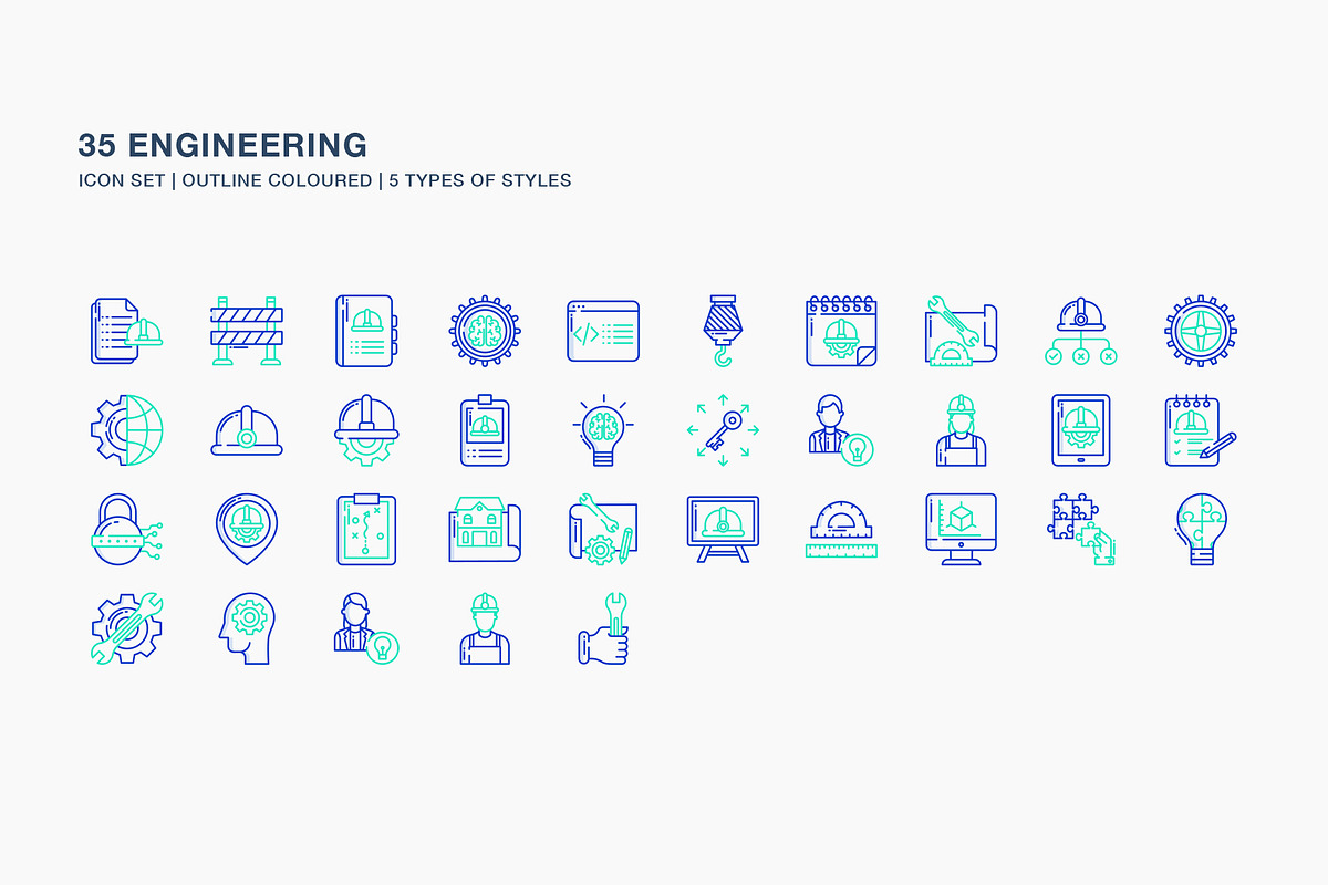 Engineering concept icon set, an Icon by Icongeek26 (Photo 6 of 6)