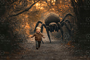 Spider Chase Digital Backdrop, a Layer Style Add-On by Wild Honey Design Co. (Thumbnail 1 of 2)