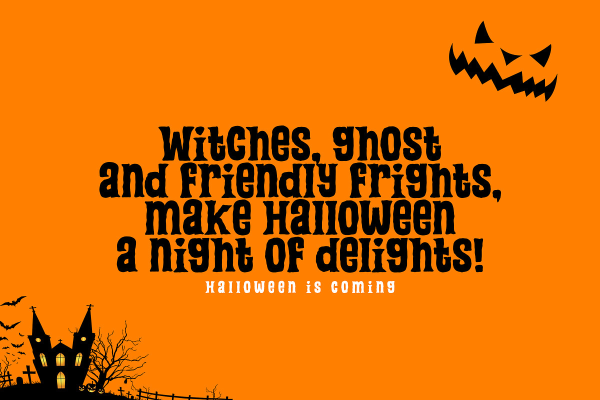 Quick Spooky, a Sans Serif Font by khurasan (Photo 2 of 5)