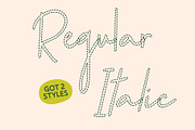 CS Galysia Dashed, a Script Font by Craft Supply Co. (Thumbnail 3 of 8)