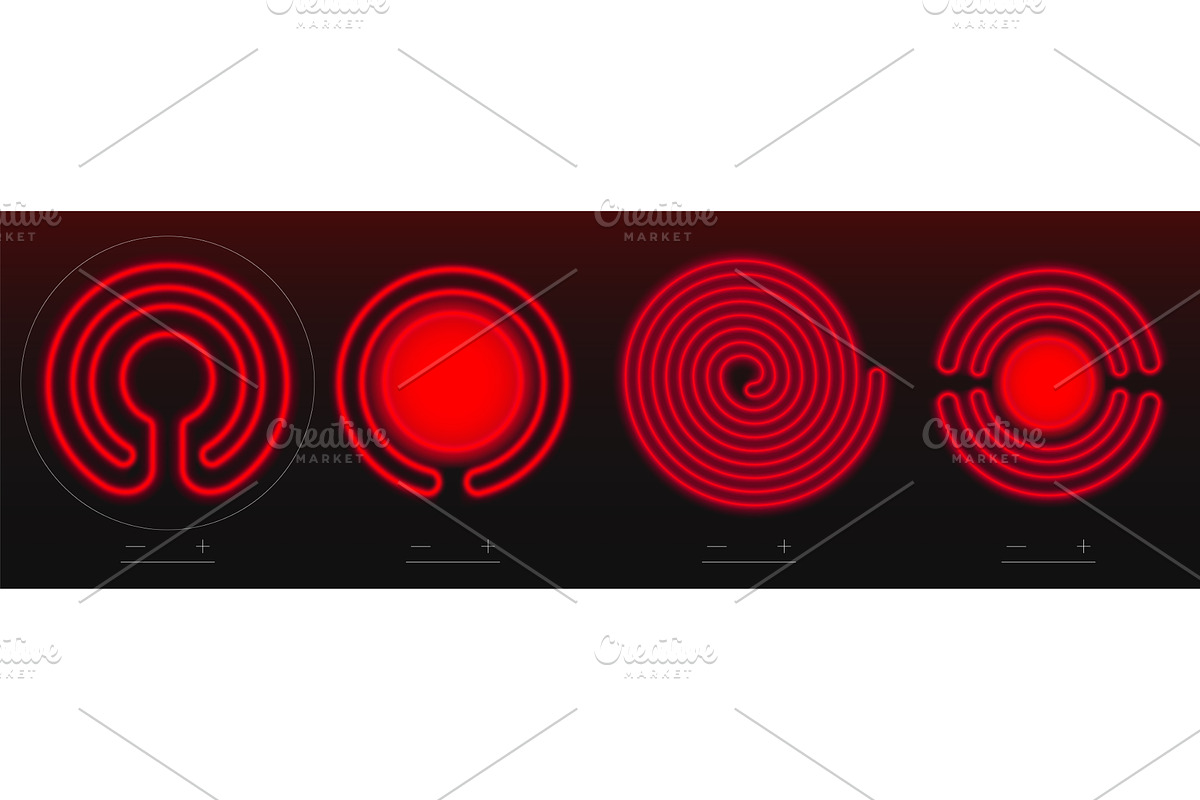 Electric, inductive stove top, an Object Illustration by art PVP - market