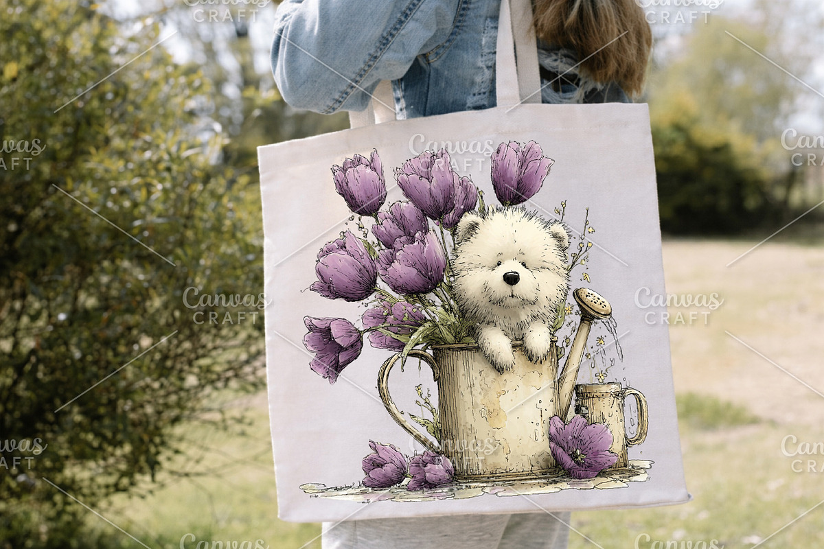 Whimsical Spring Dogs Clipart Bundle, an Illustration by Canvas Craft (Photo 5 of 7)