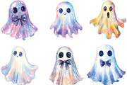 Halloween Iridescent Ghost Clipart, an Illustration by CraftArtStudio (Thumbnail 3 of 6)