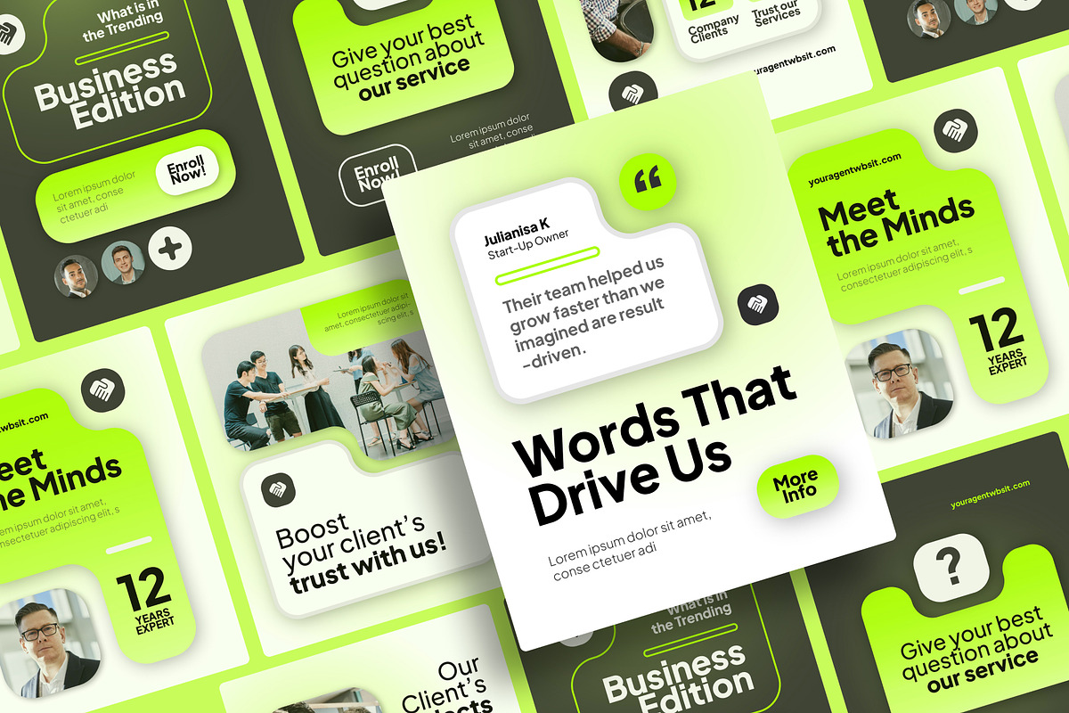 Business Agency Instagram Post, a Social Media Template by Pink Bunny Studio (Photo 3 of 3)