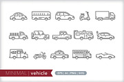 Transportation 6-pack icon bundle, an Outline Icon by Picture Window (Thumbnail 3 of 8)