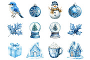 Blue Winter Christmas Aesthetic Pack, a Graphic by CitraGraphics (Thumbnail 4 of 4)