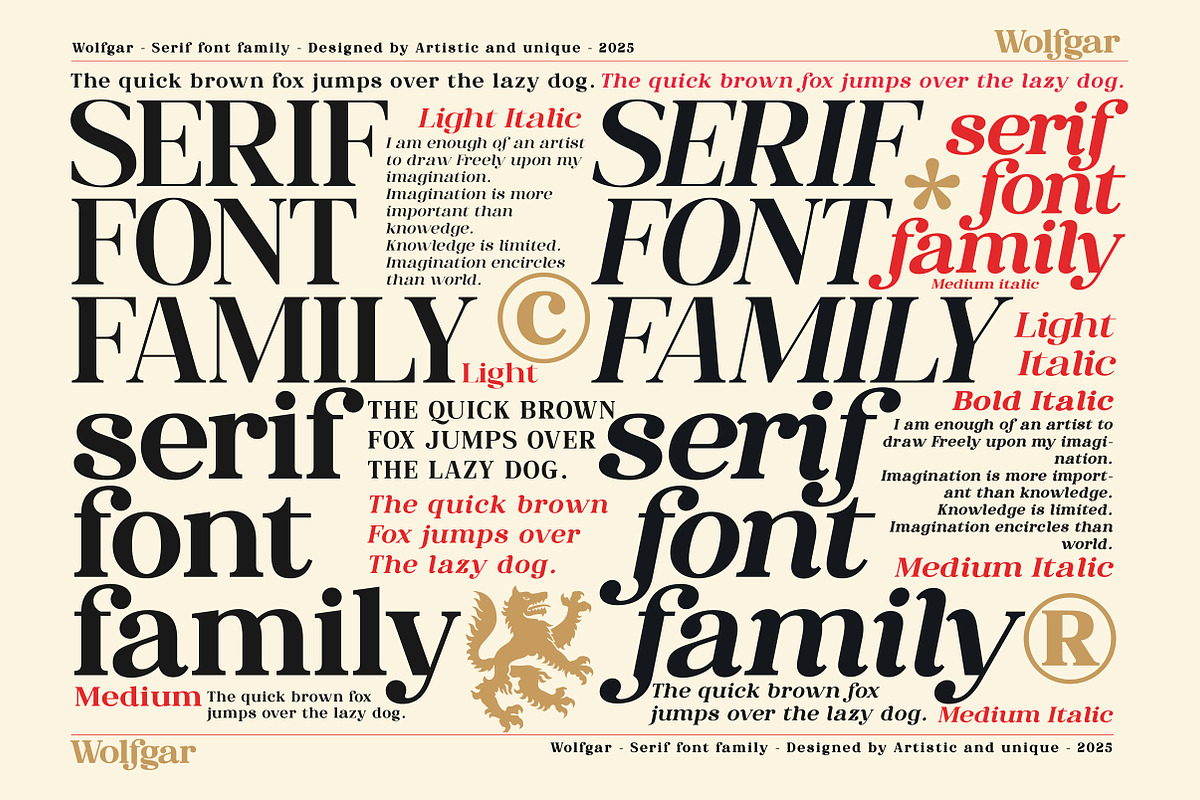 Wolfgar - Serif Font Family, a Serif Font by Artistic & Unique (Photo 14 of 15)