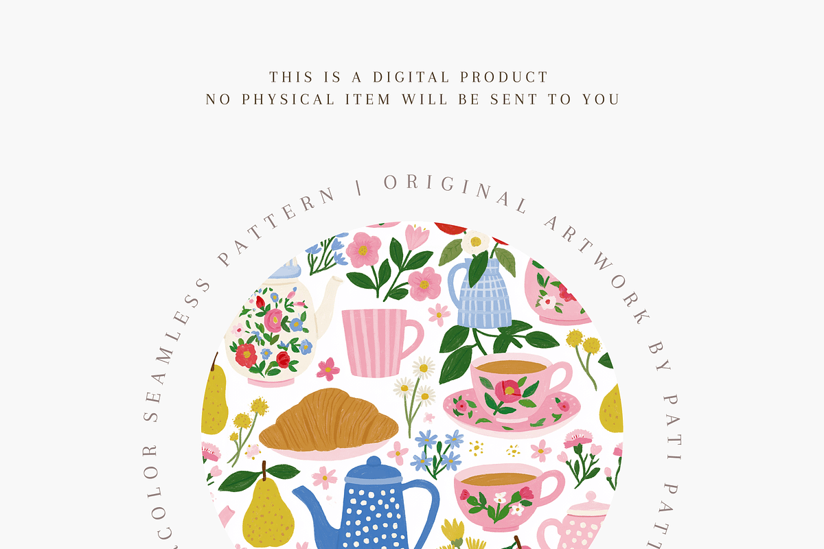 Vintage Croissants Seamless Pattern, a Pattern Graphic by Pati Charm Studio (Photo 4 of 6)