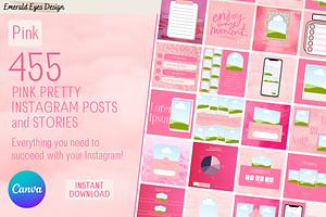 455 Canva Pink Instagram Template