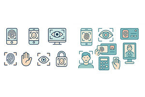 Technology icons illustrating, a Technology Illustration by ZinetroN