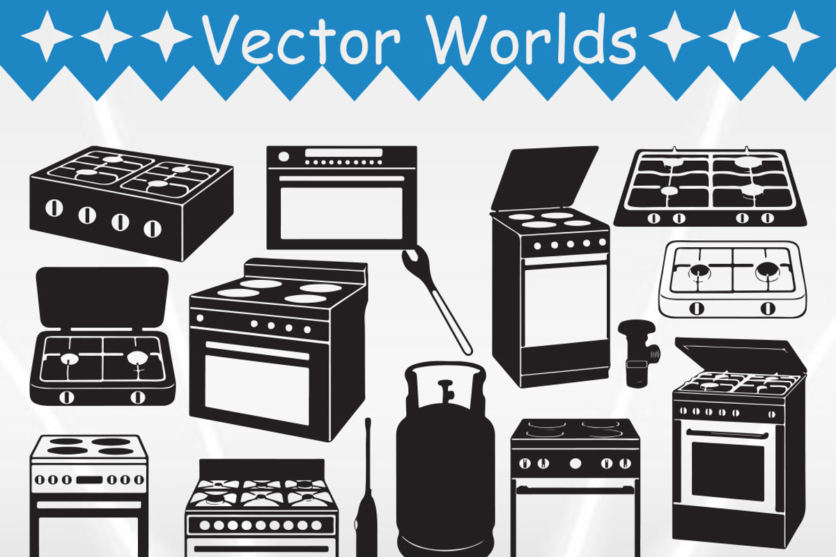 Stove Set SVG, Stove Set SVG, an Object Graphic by VectorWorlds (Photo 3 of 3)