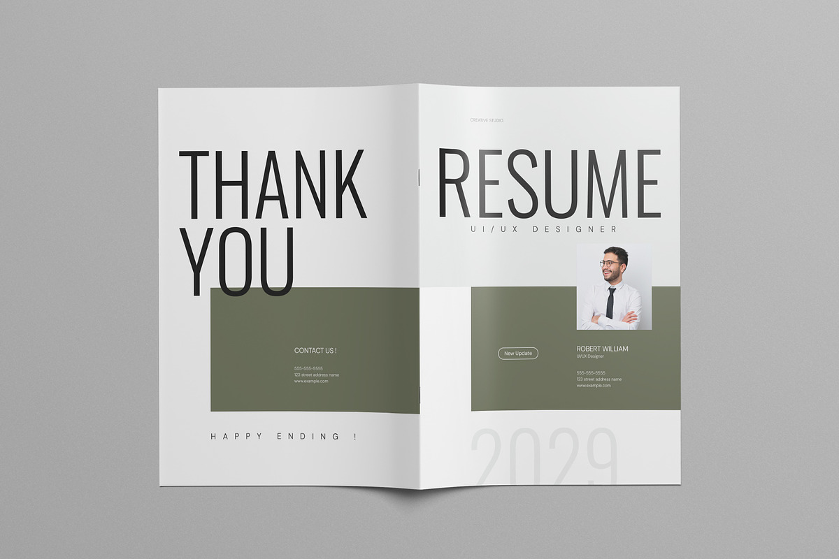 Resume Brochure Template Canva, a Brochure Template by Pixelpick (Photo 5 of 9)
