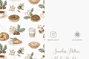 Cozy Autumn Café Seamless Pattern, a Pattern Graphic by Pati Charm Studio (Thumbnail 5 of 6)