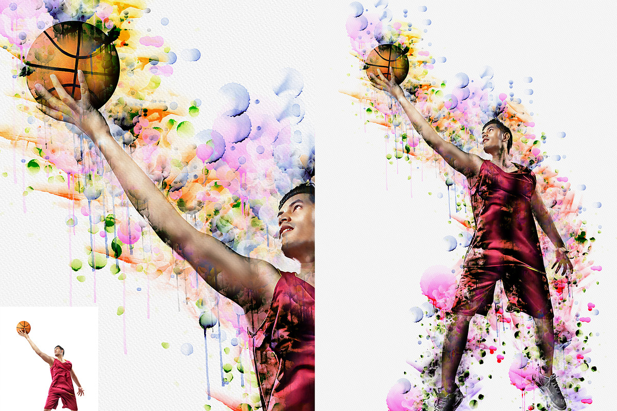 Portrait Watercolor Photoshop Action, an Action Add-On by MRI STUDIO (Photo 12 of 13)