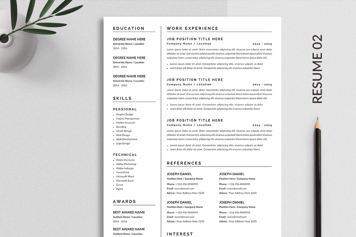 Resume/CV Template | Canva, a Resume Template by ArtisticLand (Photo 5 of 7)