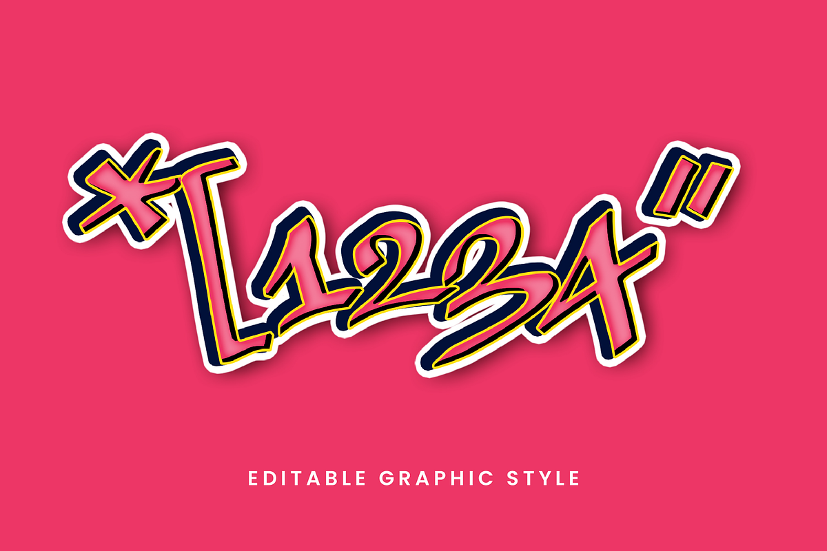 Outlined Graffiti Tag Effect, a Templates & Theme by studiogstock (Photo 2 of 2)
