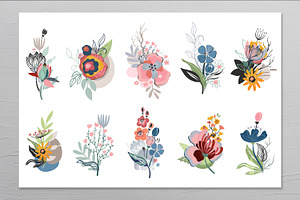 Abstract Floral Vector Set