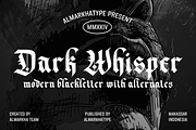 Dark Whisper – Fierce Blackletter, a Blackletter Font by Almarkhatype (Thumbnail 9 of 10)
