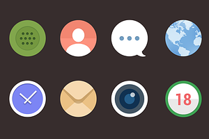 Flat System Icon Set