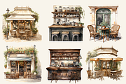 Watercolor Coffee Clipart, an Illustration by NadiaTheronArt (Thumbnail 4 of 5)
