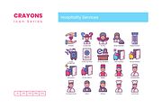 80 Hospitality Services  Icons, an Icon by Flat Icons (Thumbnail 3 of 9)