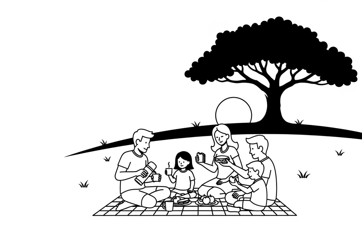 Charming summer picnic family, a Seasonal Illustration by Amazin_art (Photo 9 of 23)
