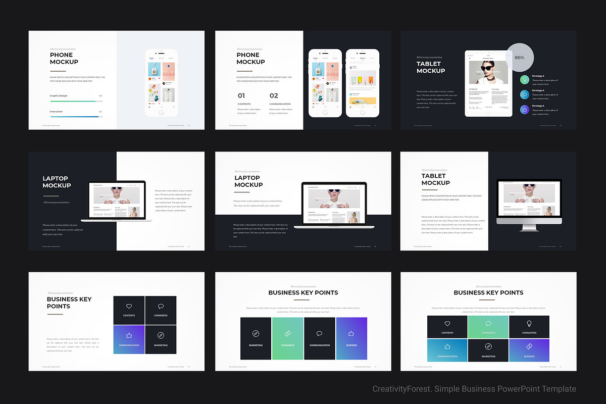 Simple Business PowerPoint Template, a Presentation Template by ...