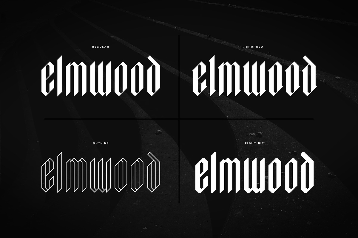 Elmwood Blackletter Display Font, a Blackletter Font by Vintage Type Company (Photo 4 of 16)