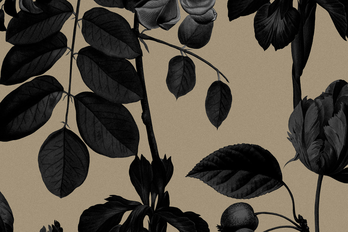 Dark Bloom Elegant Floral Pattern, a Pattern Graphic by likorbut (Photo 8 of 12)