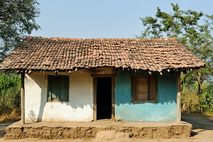 Traditional Indian village house in daylight showcasing rural architecture and, an Architecture Photo by AlyaAnd