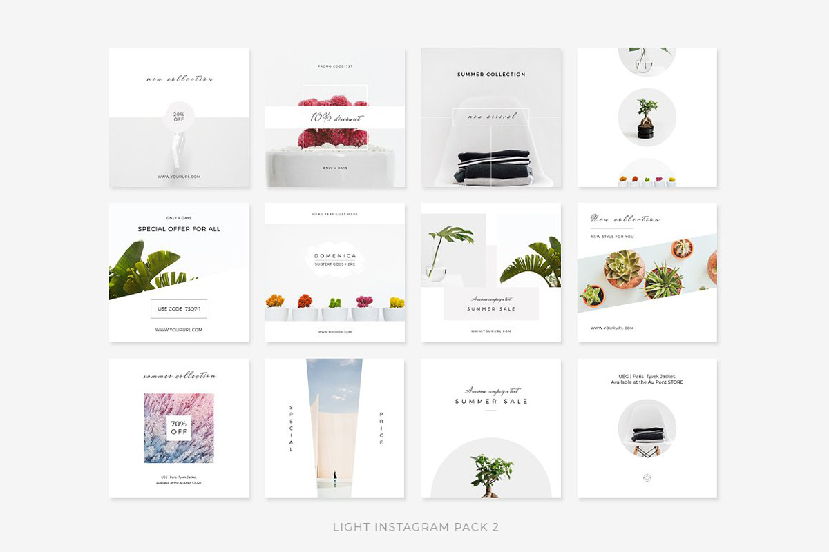 Light Instagram Bundle, a Social Media Template by Swiss_cube (Photo 4 of 8)