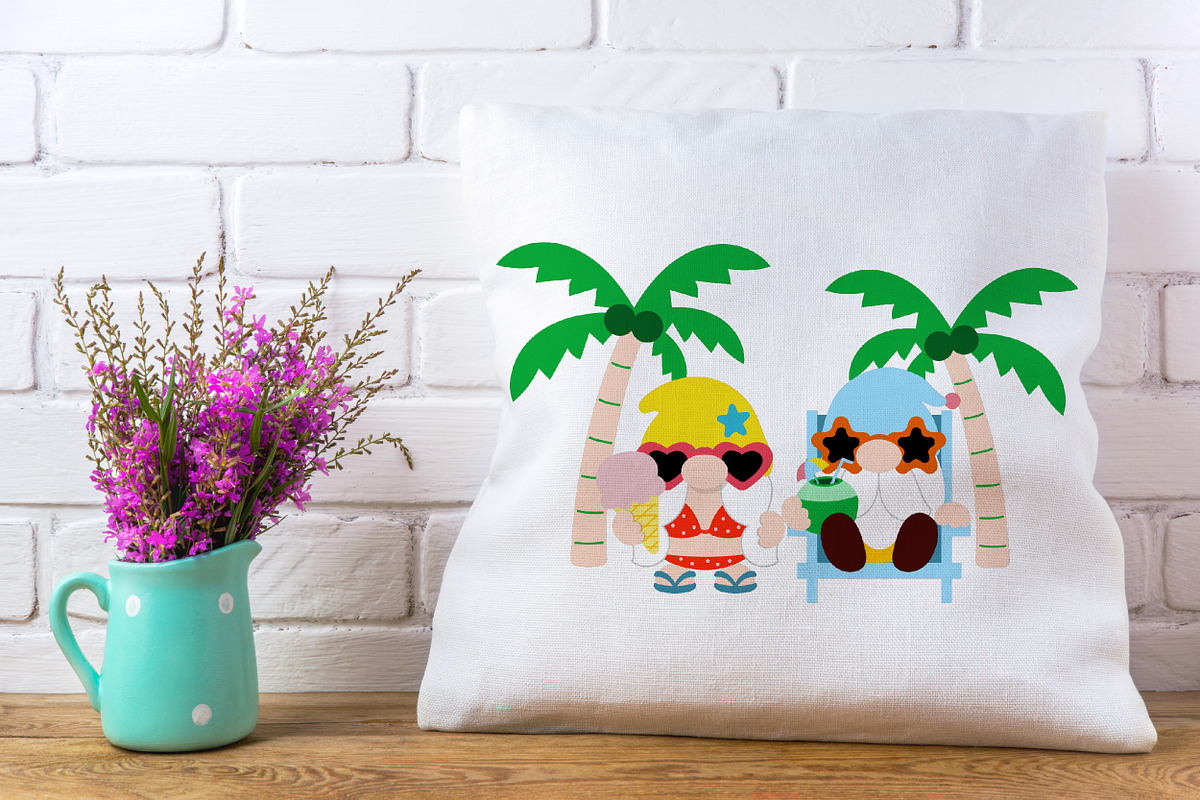 Gnomes Summer Beach, Flat Clipart, an Illustration by Noey smiley (Photo 8 of 8)