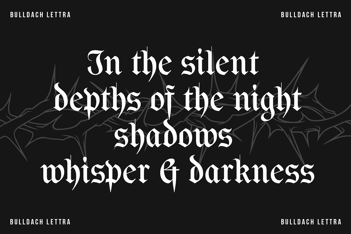 Bulldach Lettra | Blackletter Gothic, a Blackletter Font by Jolicia Type (Photo 2 of 12)
