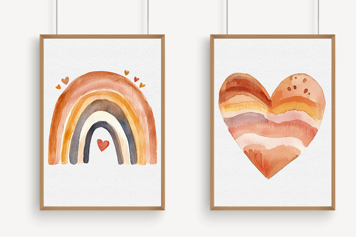 Watercolor Beige Rainbow Clipart, an Illustration by Libby Wishes (Photo 3 of 7)