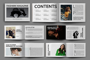 Fashion Magazine Template, a Magazine Template by MightyDesign