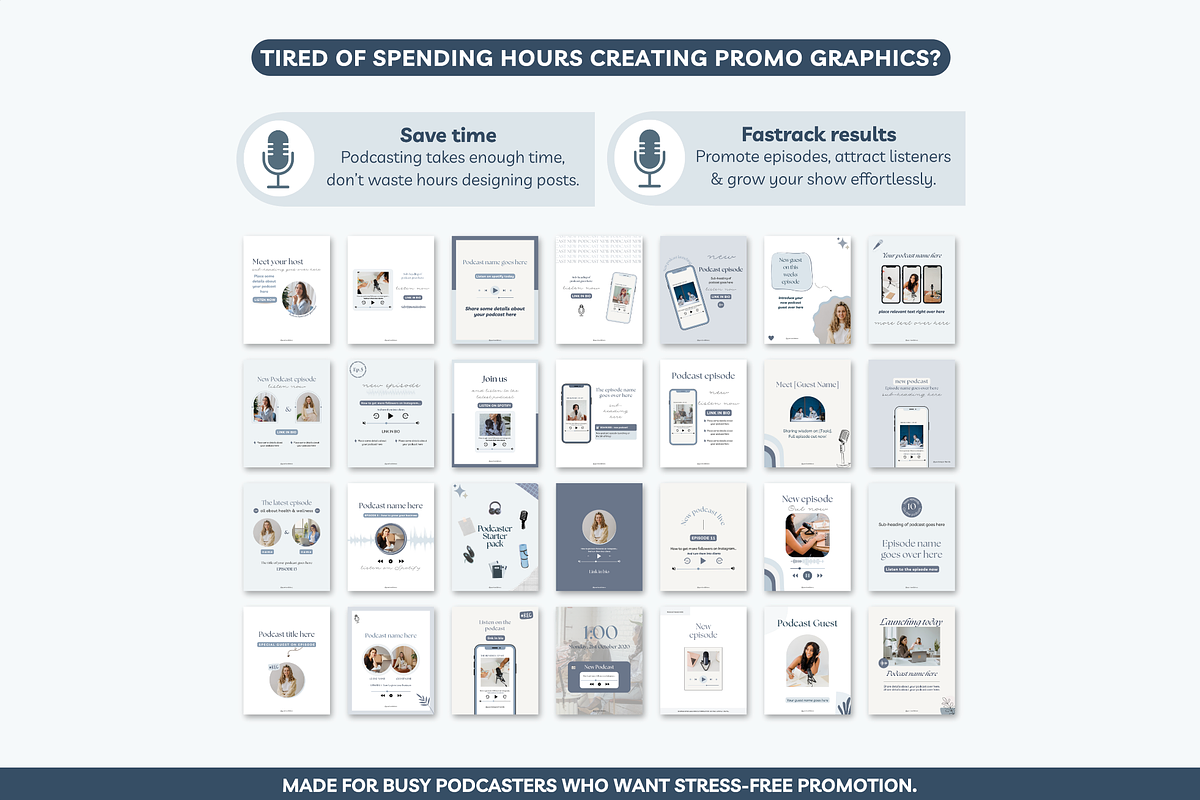 Podcast Canva Instagram templates preview 4