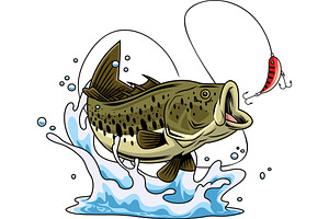 Realistic Bass Fish Character
