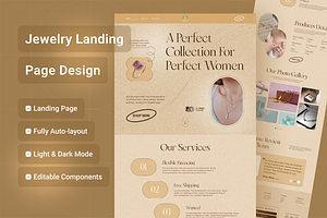 Jewelry Landing Page Design