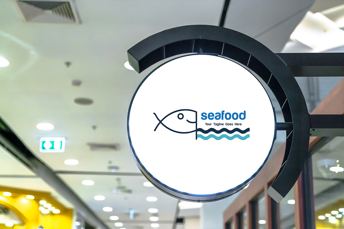 Modern Fish Restaurant Logo Template, a Branding & Logo Template by YUDesignStore (Photo 4 of 6)
