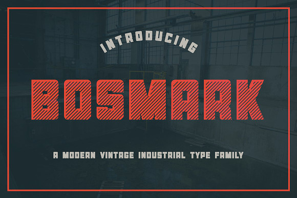 Bosmark Industrial Typeface preview 7