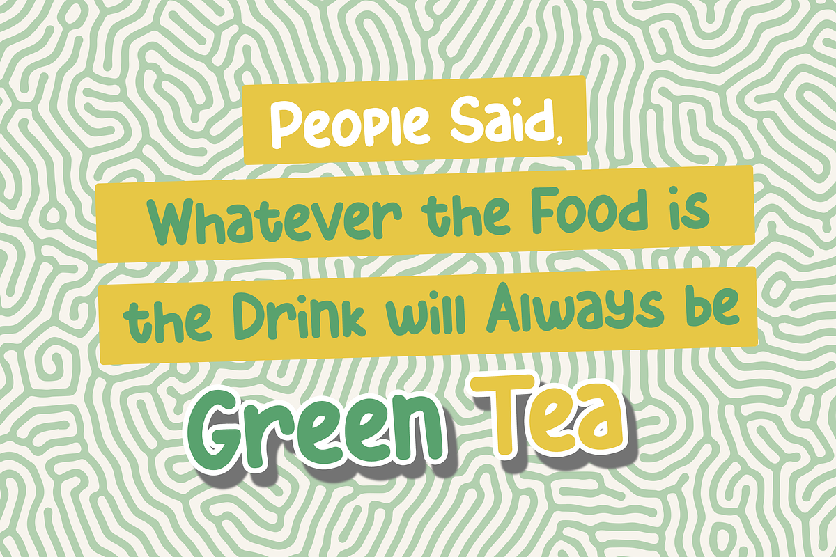 Green Tea | Refreshing and Awesome, a Sans Serif Font by Tigadestd Type (Photo 3 of 7)