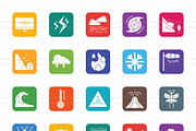 Disasters Round Corner Flat Icons, an Icon by IconBunny (Thumbnail 2 of 2)