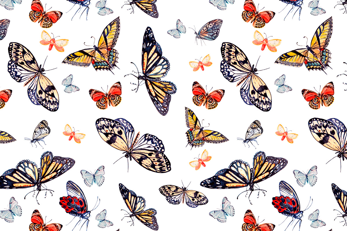 Beautiful watercolor butterflies, an Object Graphic by Knopazyzy (Photo 4 of 5)