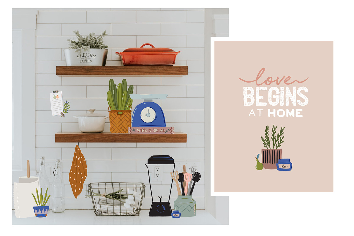 Scandi home: Kitchen Interior, decor, an Object Graphic by Ruslana Lubenets (Photo 3 of 11)