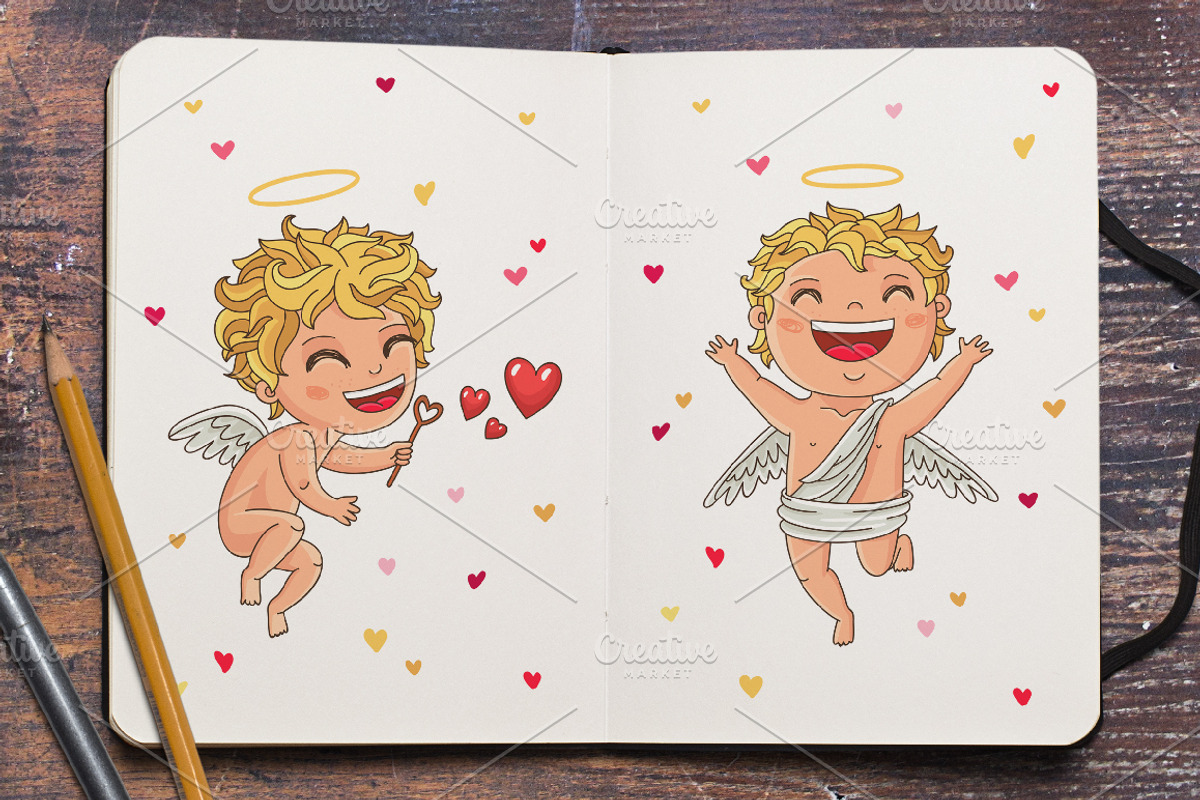 Happy Valentine's Day – 5 Cupids, an Illustration by chekart (Photo 2 of 5)