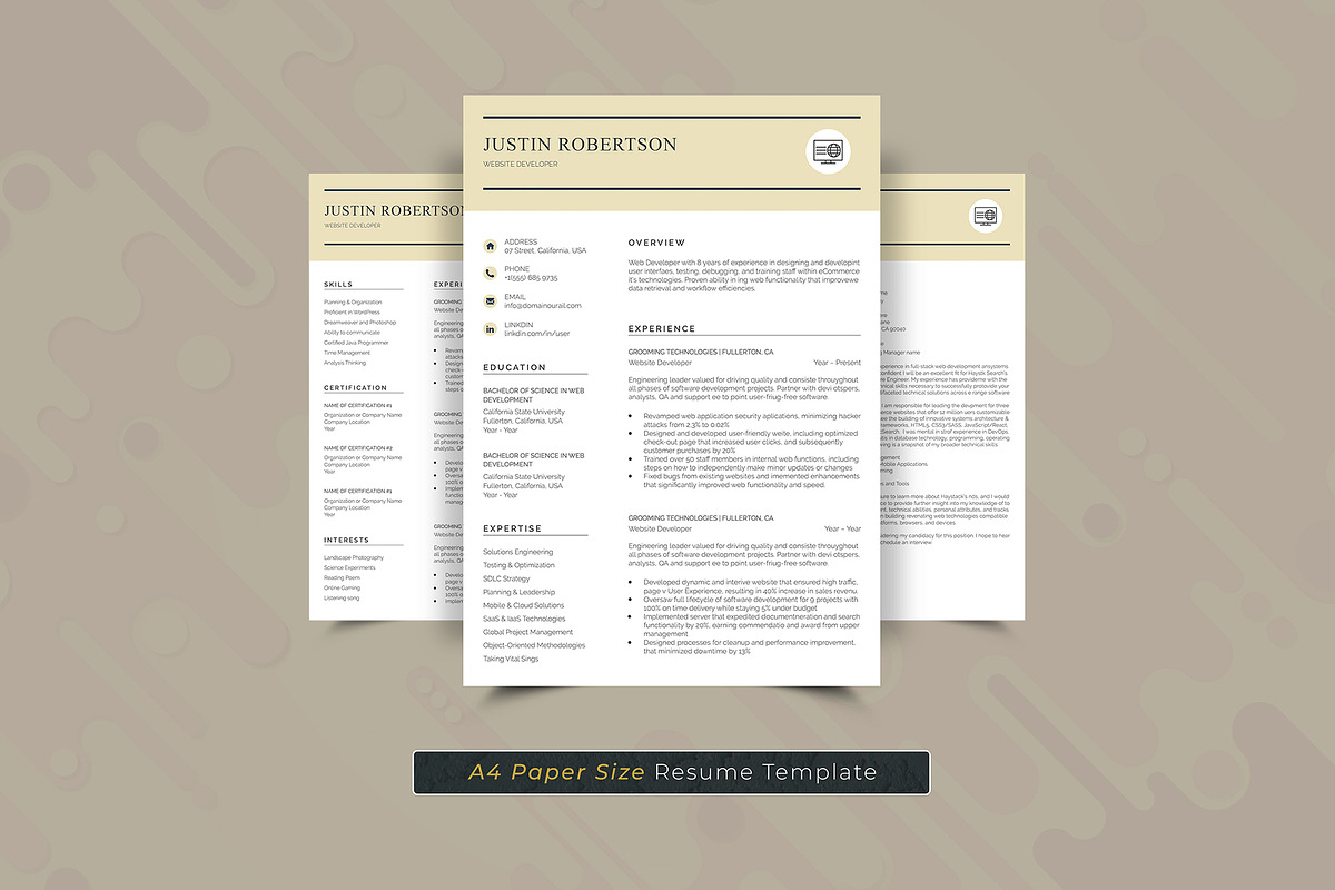 Resume Template, a Resume Template by DesignDevisers (Photo 5 of 10)